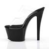 Pleaser - SKY302 Mules à talons - Chaussures de pole dance - Noir/Transparent Product image